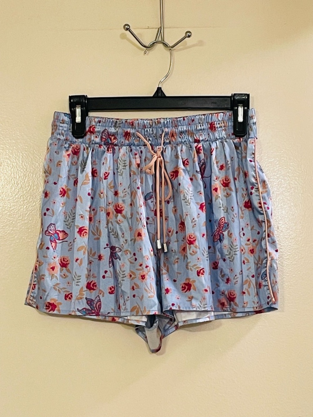 INTIMATELY by FREE PEOPLE NWOT Pillow Talk Satin Short Crop Pajamas Set in Blue - Picture 6 of 9